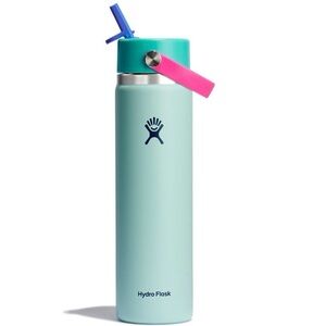 Hydroflask 24 Oz Wide Mouth Bottle Flex Straw Lid Polar Plunge Limited Edition